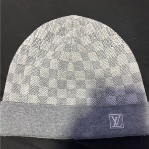 Louis Vuitton Monogram Checkered Hat in Gray